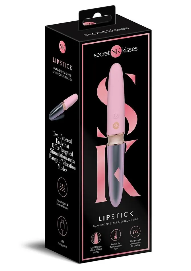 Secret Kisses Vibrators | Secret Kisses Glass Lipstick Vibe