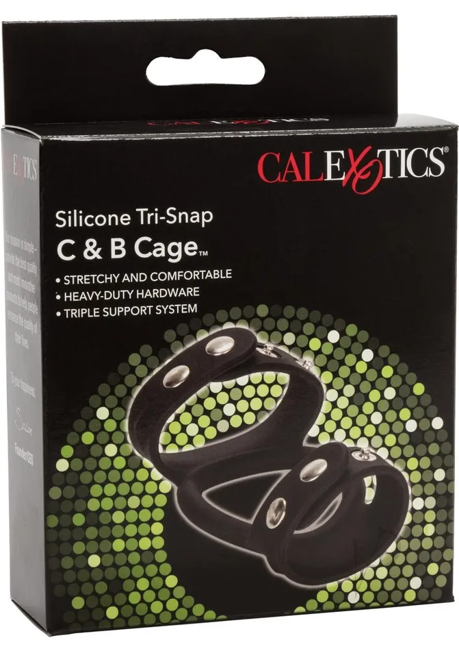 Silicone Tri-Snap C and B Cage Cock Ring | Rings! Male Sex Toys