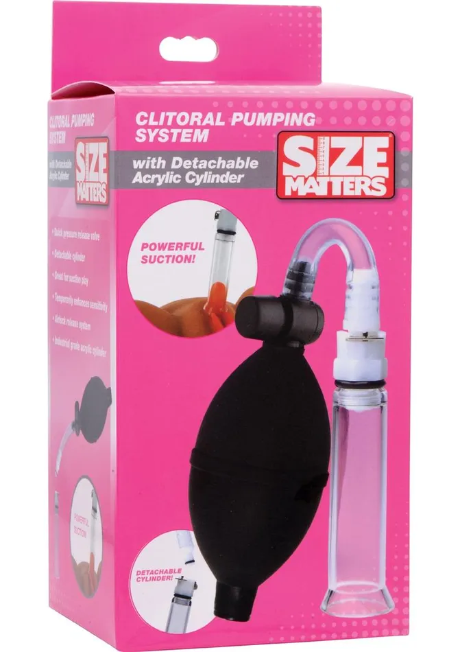 Size Matters Female Sex Toys | Size Matters Clitoral Pumping System with Detachable Acrylic Cylinder