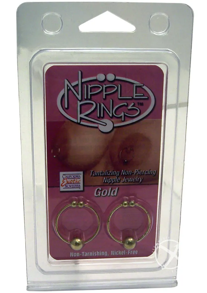 Vibrators California Exotic Novelties Llc Nipple Rings Gold