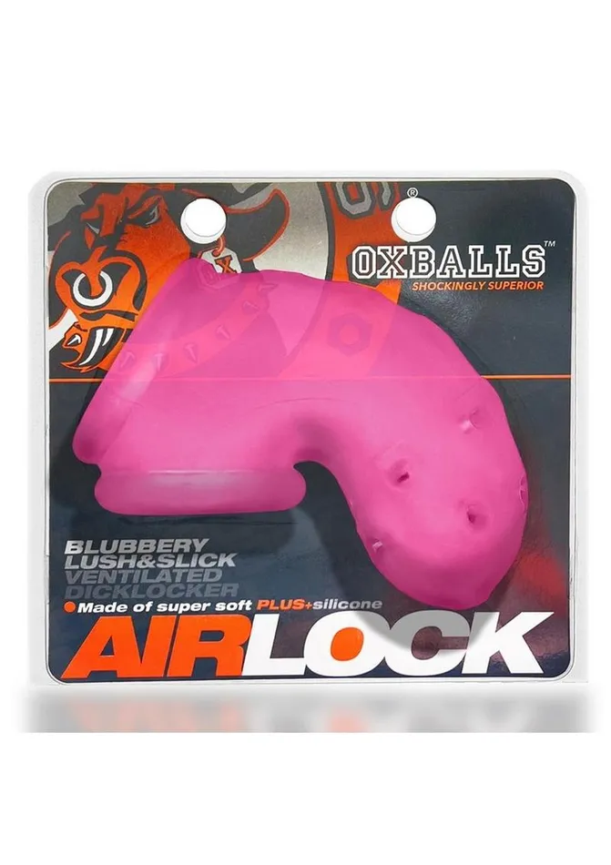 Vibrators | Oxballs Airlock Air-Lite Vented Silicone Chastity - Pink Ice