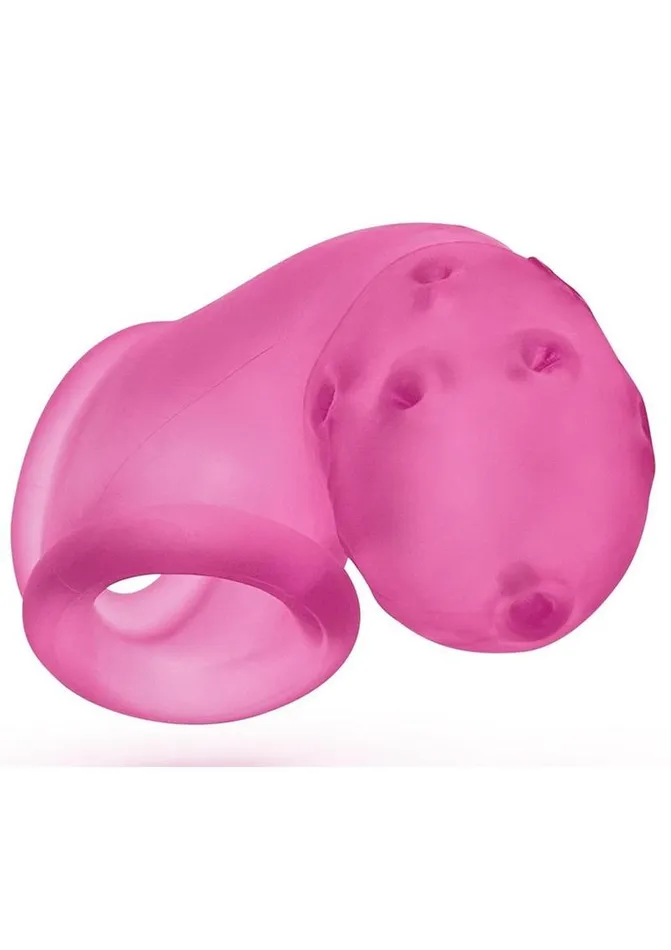 Vibrators | Oxballs Airlock Air-Lite Vented Silicone Chastity - Pink Ice