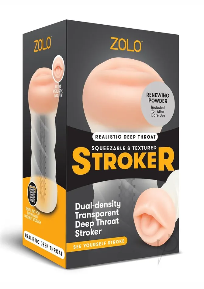 Zolo Male Sex Toys | ZOLO Squeezable Deep Throat Masturbator - Mouth