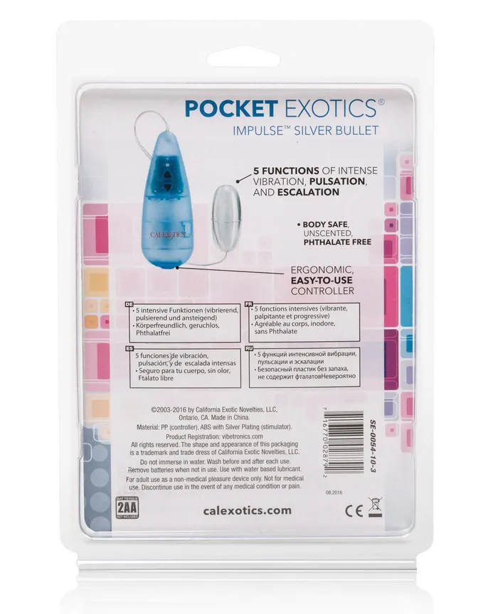 California exotic novelties Female Sex Toys | Impulse Pocket Paks w/Silver Bullet