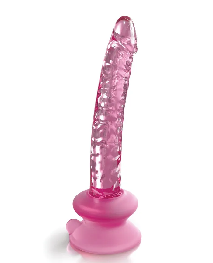 Dildos | Icicles No. 86 Hand Blown Glass Massager w/Suction Cup - Pink - Icicles