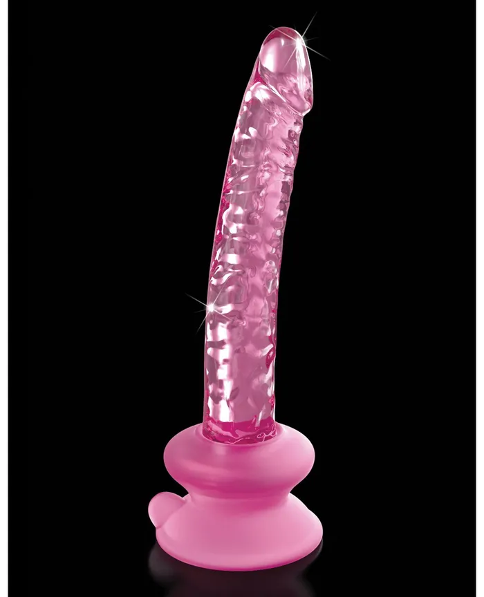 Dildos | Icicles No. 86 Hand Blown Glass Massager w/Suction Cup - Pink - Icicles