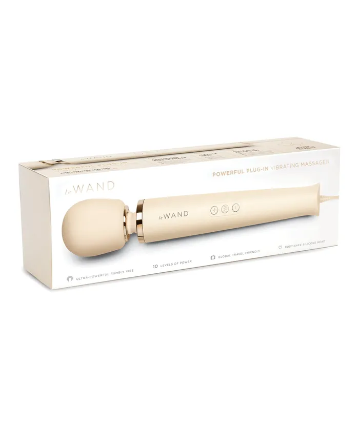 Le Wand Le Wand Powerful PlugIn Vibrating Massager Cream Female Sex Toys