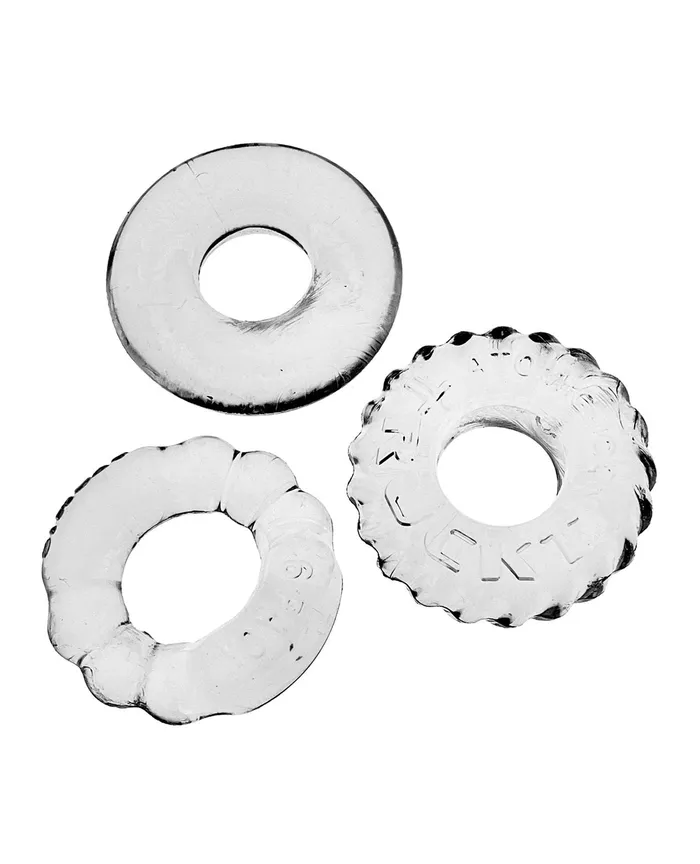 Oxballs Bonemaker 3 Pack Cockring Kit - Clear | Oxballs Anal